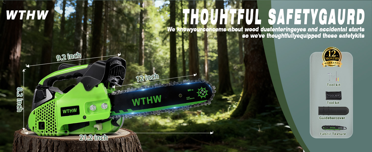 Amazon.com: WTHW 25.4CC Top Handle Chainsaw – 12 Inch Gas Powered