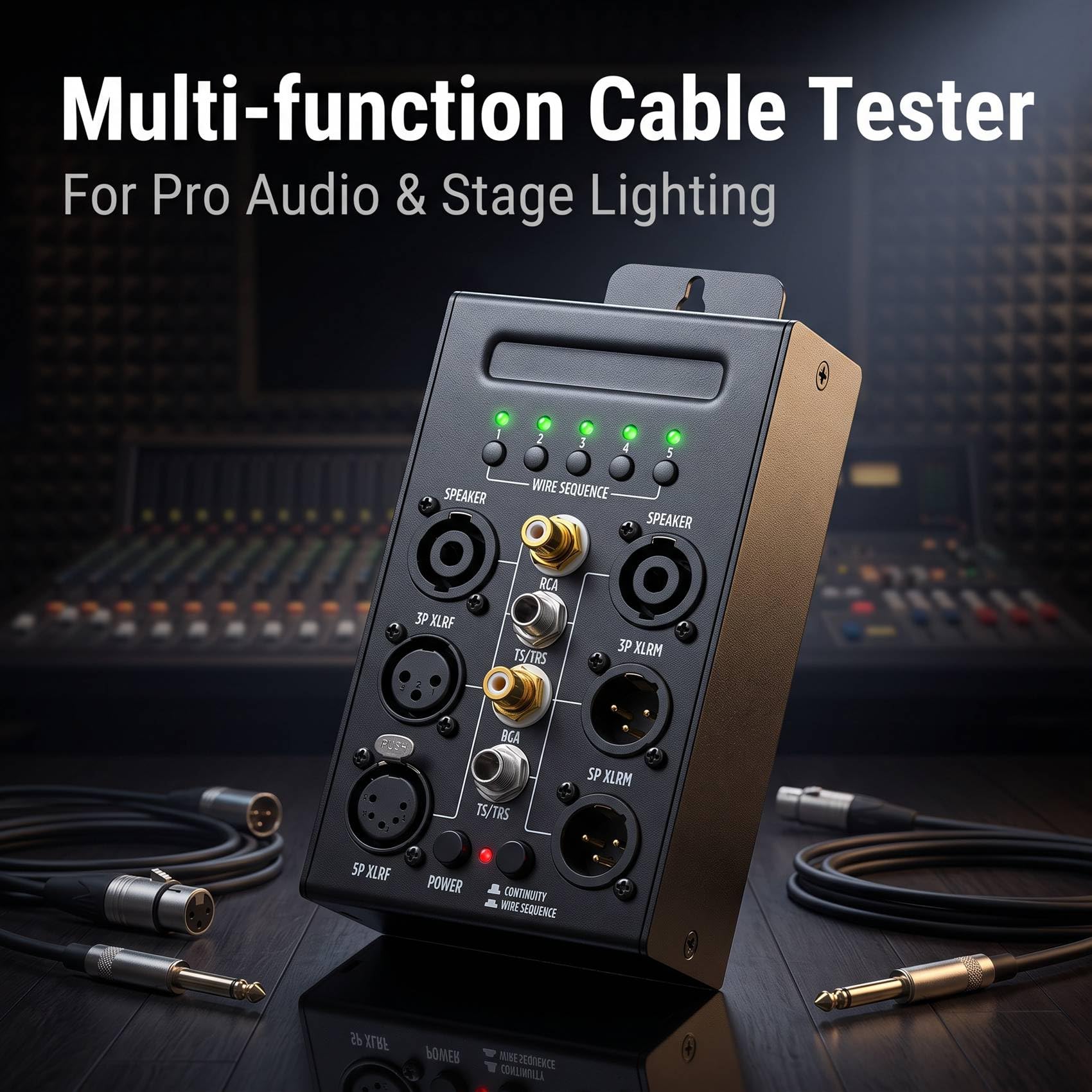Audiokabeltester Kompaktes Prüfgerät für professionelle Kabeltests
