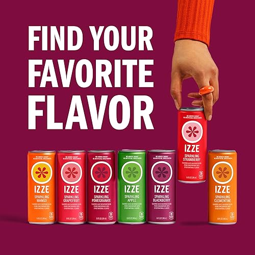 Miniatura 15 de IZZE - Jugo espumoso, paquete variado de 4 sabores, 8.4 onzas líquidas (24 unidades)