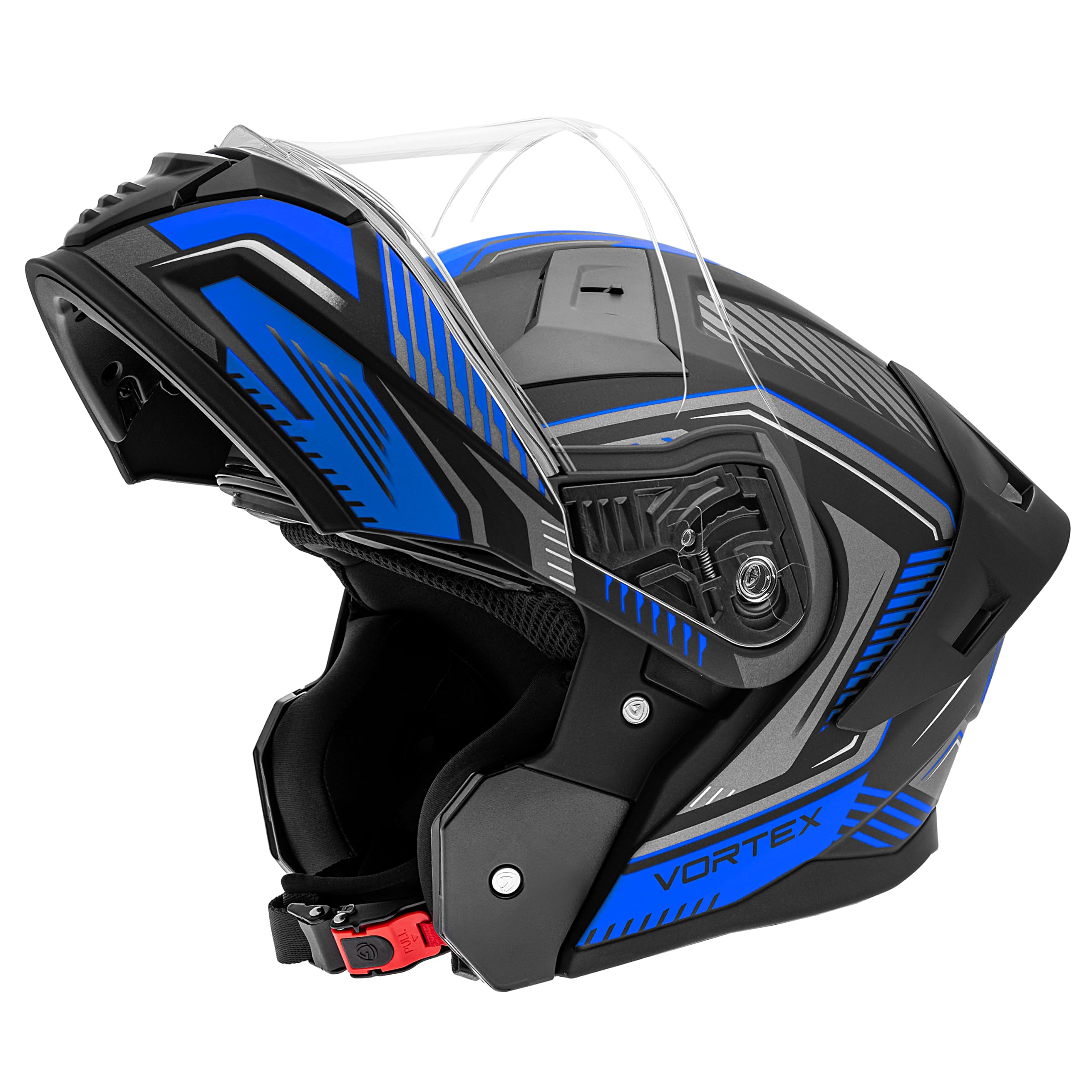Gliders Vortex D1 Flip-Up Full Face Helmet with Spoiler with Clear Visor-image-0