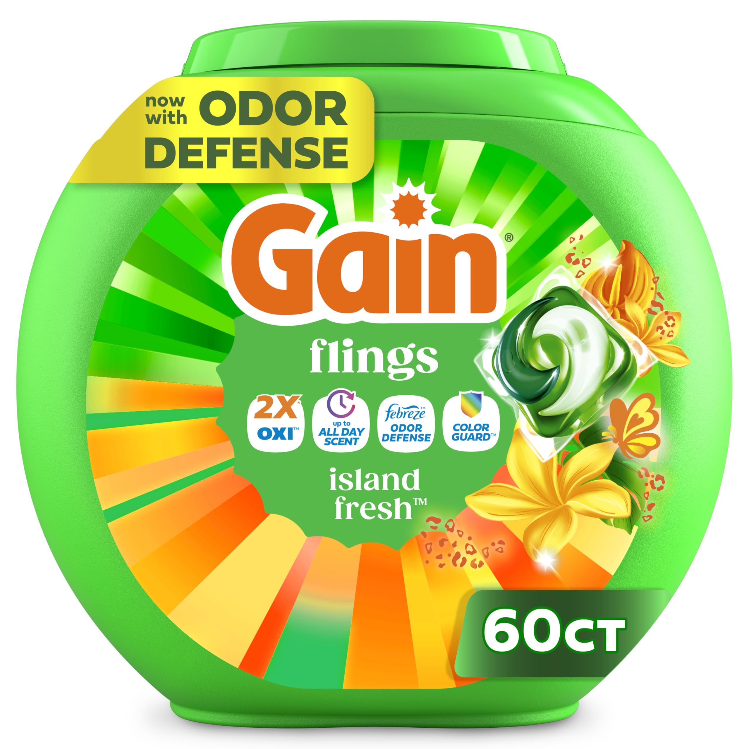 Gain Flings laundry detergent pacs