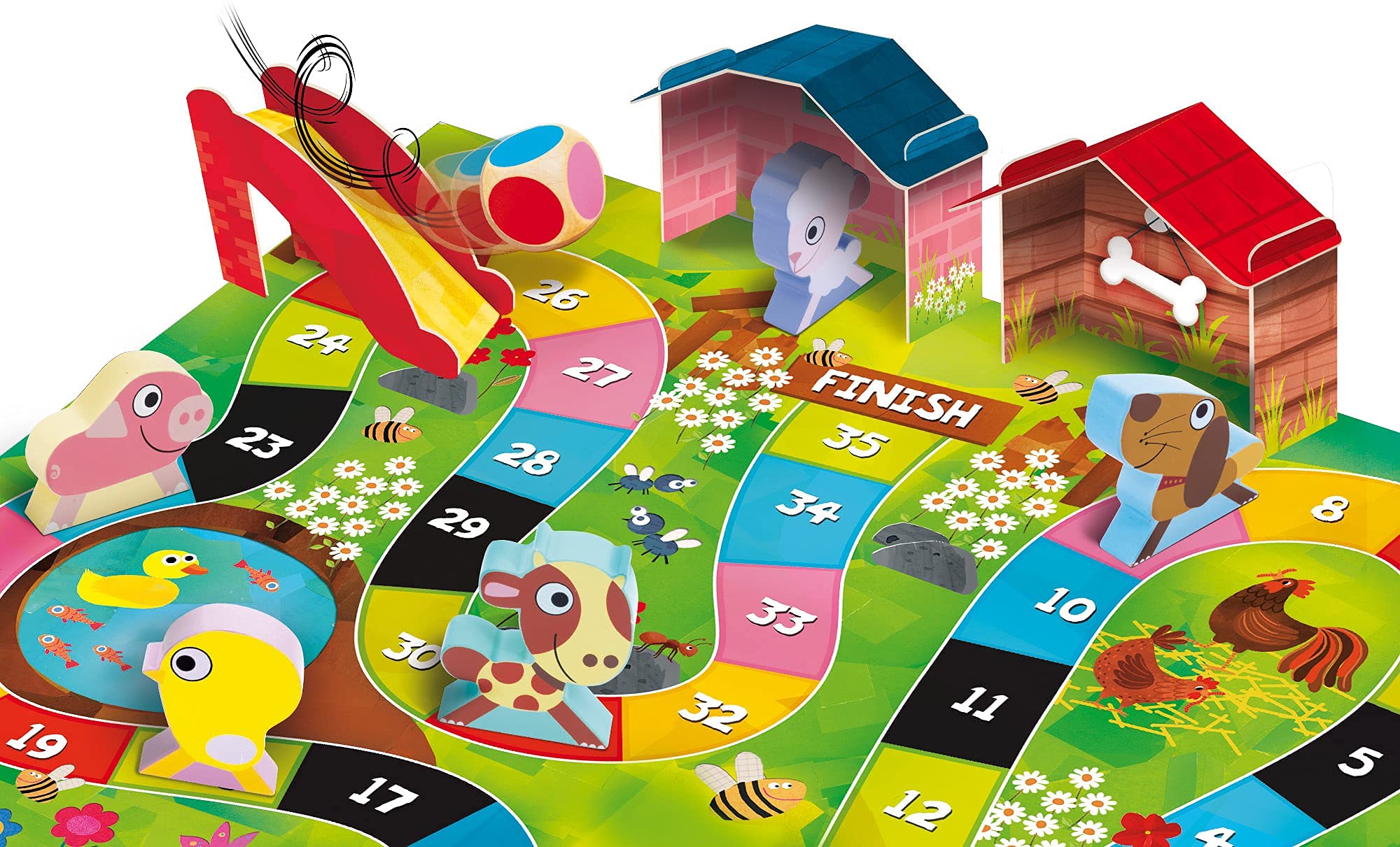 Liscianigiochi Montessori Legno Baby Farm, Multicolore, 85873
