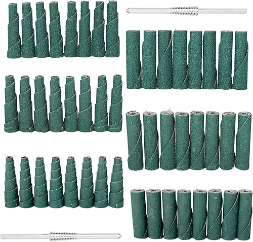 Rollos de cartucho de 1-12 pulgadas con mandril de vástago de 18 para herramientas rotativas Dremel Rollo de papel de lija de grano 80 120 240 para