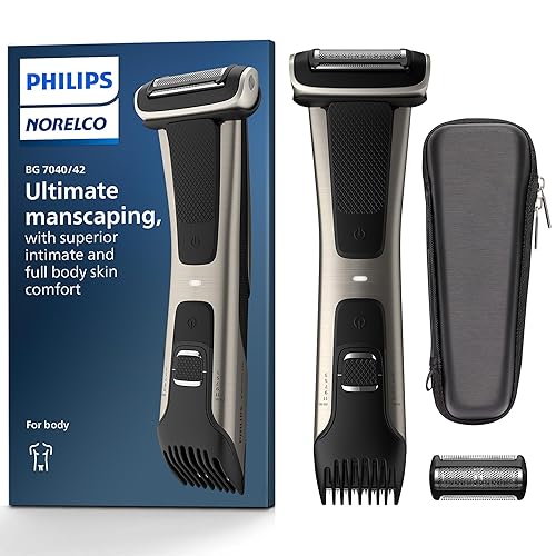 Philips Norelco Bodygroom Recortador de vello Series 7000 Bg703049 plateado 095 libras