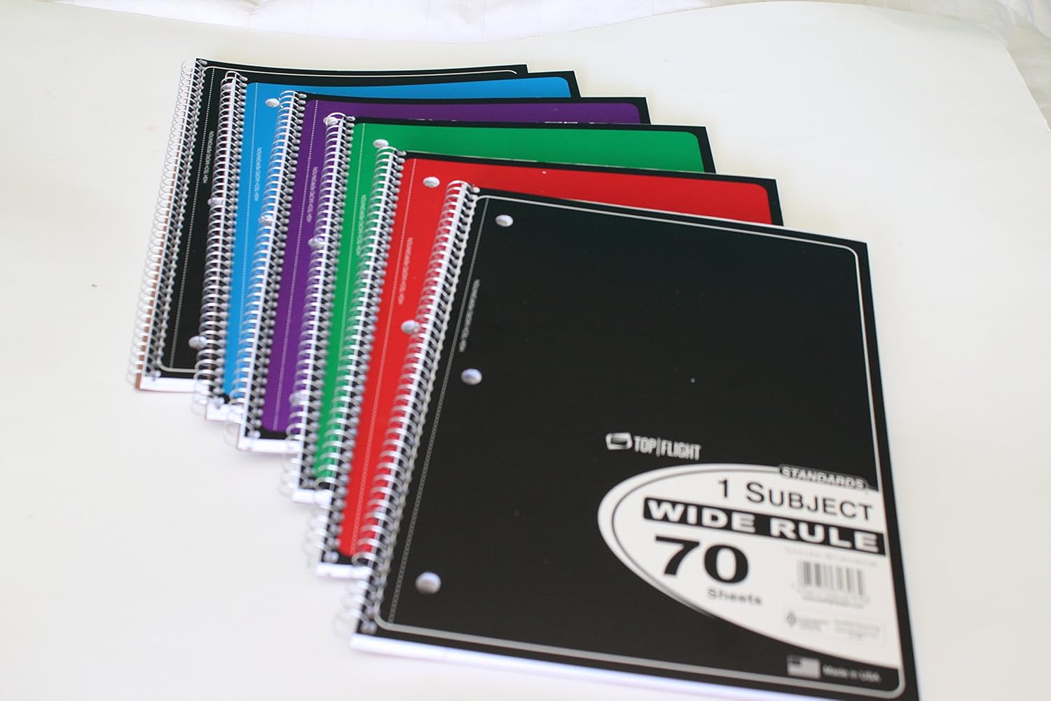 Amazon.com : Top Flite Wirebound Notebook Wr 70ct, 10.3 x 8.1 x 1.6 (6 ...