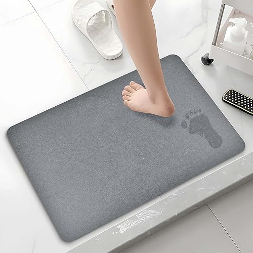 Miniatura 1 de Danda Tapete de baño de piedra para baño, tapete de baño de tierra de diatomeas, tapete de secado de platos de piedra antideslizante para encimera