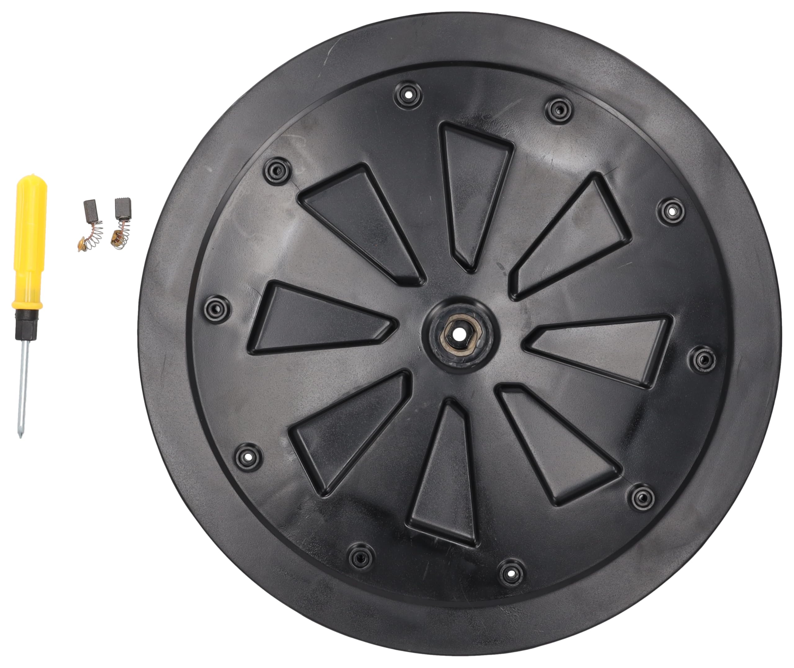 Macchina per la lavorazione delle pulizie forte 750 W, 375 mm, spugna, carta, piatto abrasivo DEDRA, cavo lungo 5 m, 110 RPM, peso 5,7 kg, facile e veloce sostituzione del disco