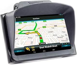 Digicharge 5 Inch GPS Sun Shade Visor for Garmin Drive Drivesmart Driveassist 52 51 Driveluxe Dezl OTR500 Nuvi Tomtom Go Comfort 5’’ Go Supreme 5’’ Via 1425M 1525M 1525TM Go 52 520 5200 Trucker 550