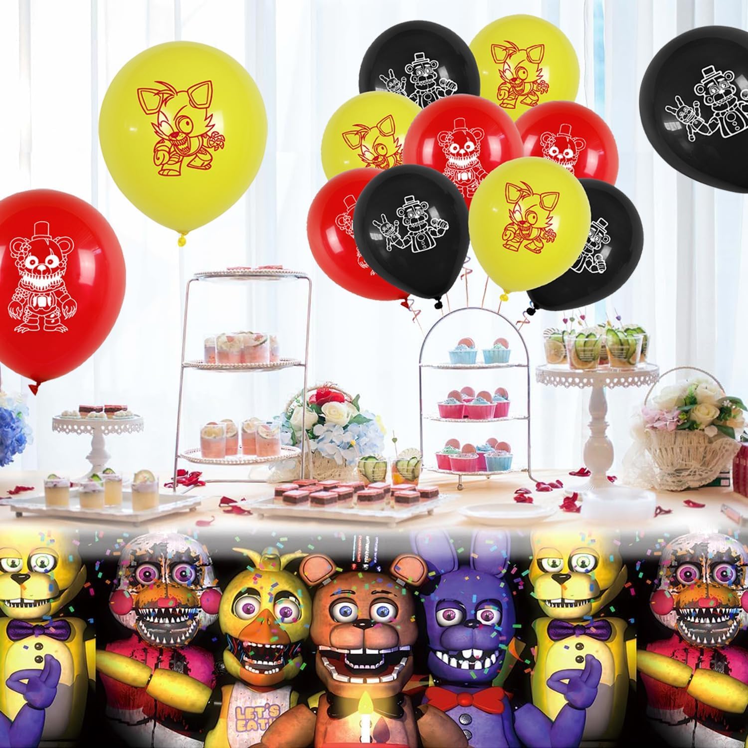 Décorations d'anniversaire FNAF Five Nights at Freddy's Party Fnaf Party Imprimable FNAf Food Tent Labels FNAf Decor Télécharger Bday Fnaf Decoration - France