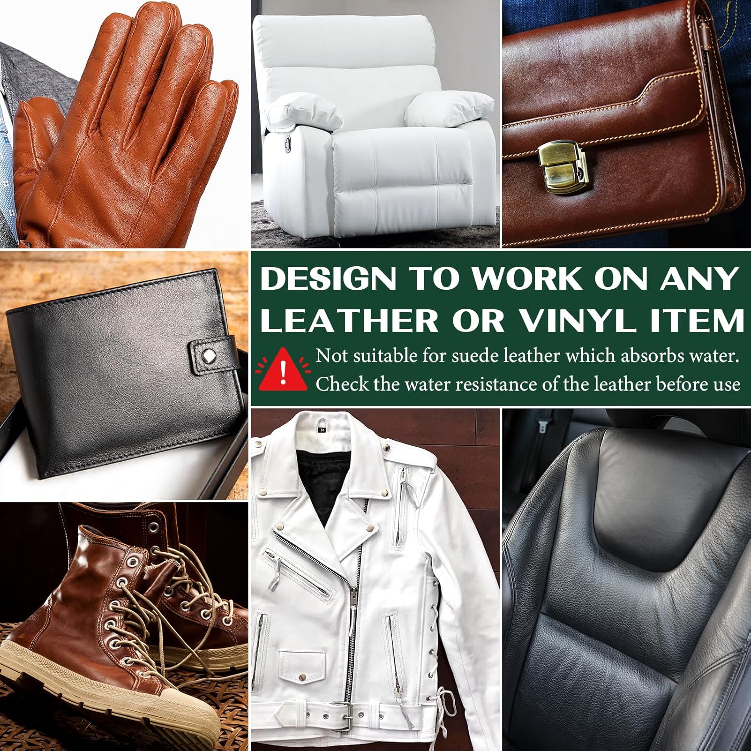 Medium Brown Leather Repair Kit, Leather Recoloring Balm – Restore & Repair Faded Leather on Couches, Car Seats, Shoes & Furniture | Leather Color Restorer & Conditioner | Easy DIY Application - Image 2