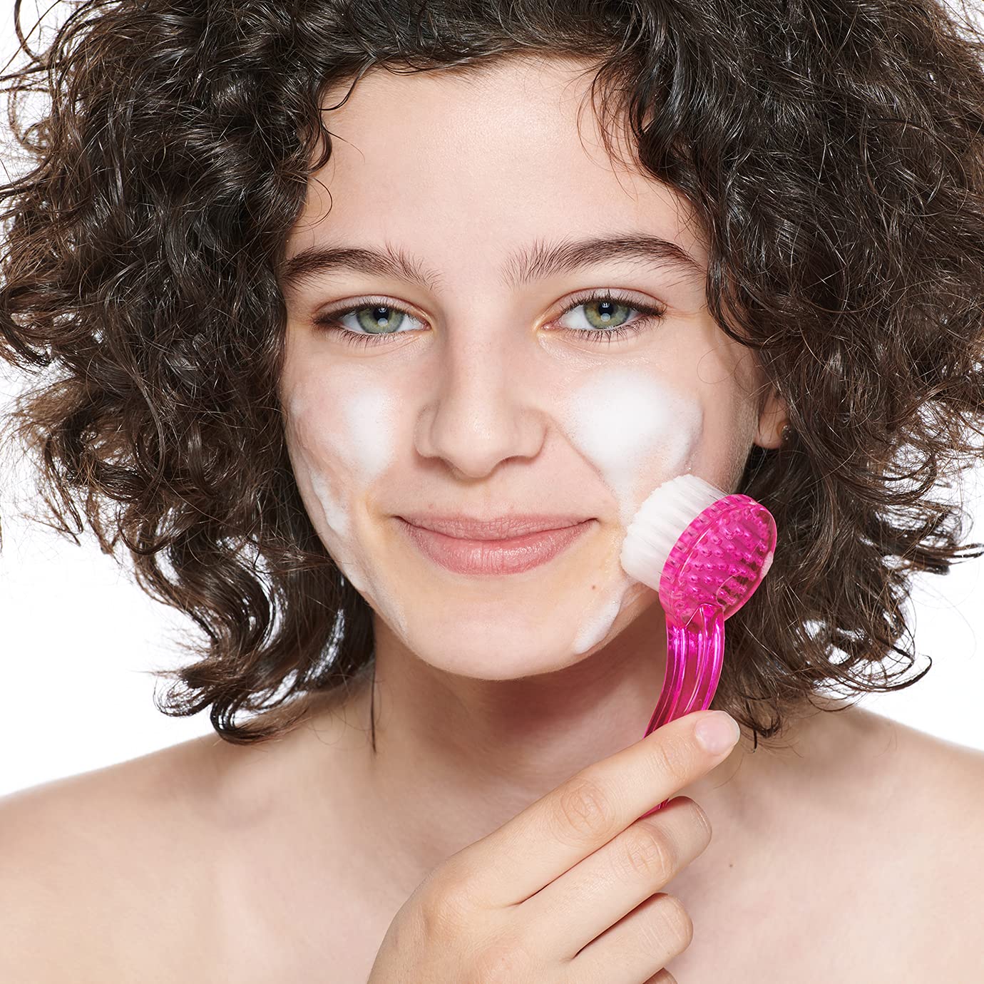 QUACOWW 6 Pieces Facial Cleansing Brush Acrylic Handle, Soft Bristle Facial Exfoliating Cleaner Brush with Cap for Face Care Deep Pore Facial Cleansing Makeup Removal (Pink, Blue, Purple) : Beauty & Personal Care