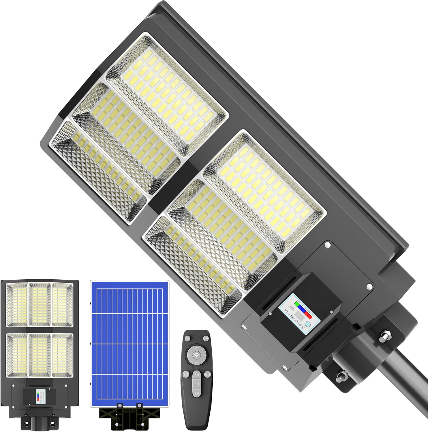Jadisi 300W Solar Street Light IP67 Waterproof 3000LM Brightness 7000K