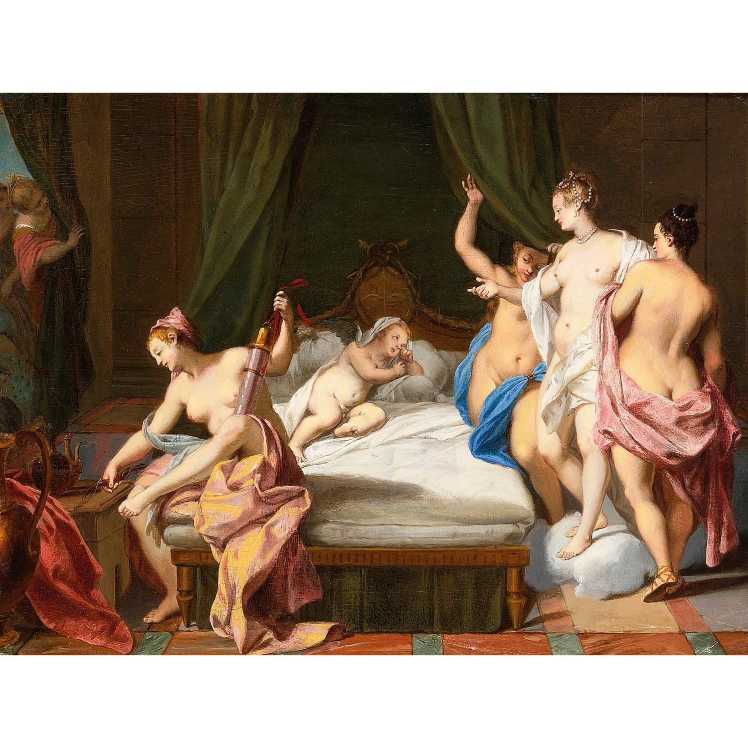 Wee Blue Coo PAINTING ALLEGORY ROMAN VLEUGHELS VENUS THREE GRACES CUPID ART PRINT HP1490