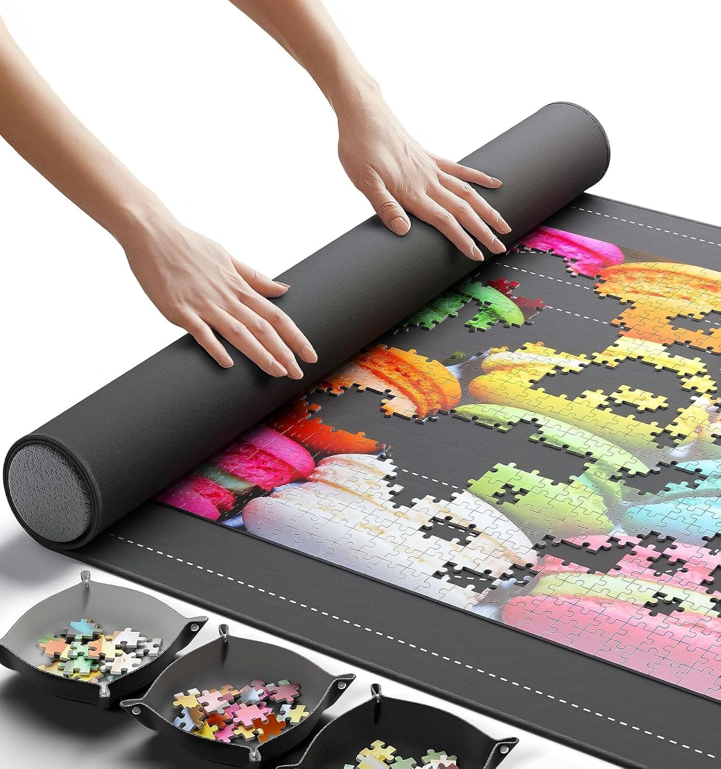 The Original Newverest Jigsaw Puzzle Mat Roll Up, 1,500 pieces