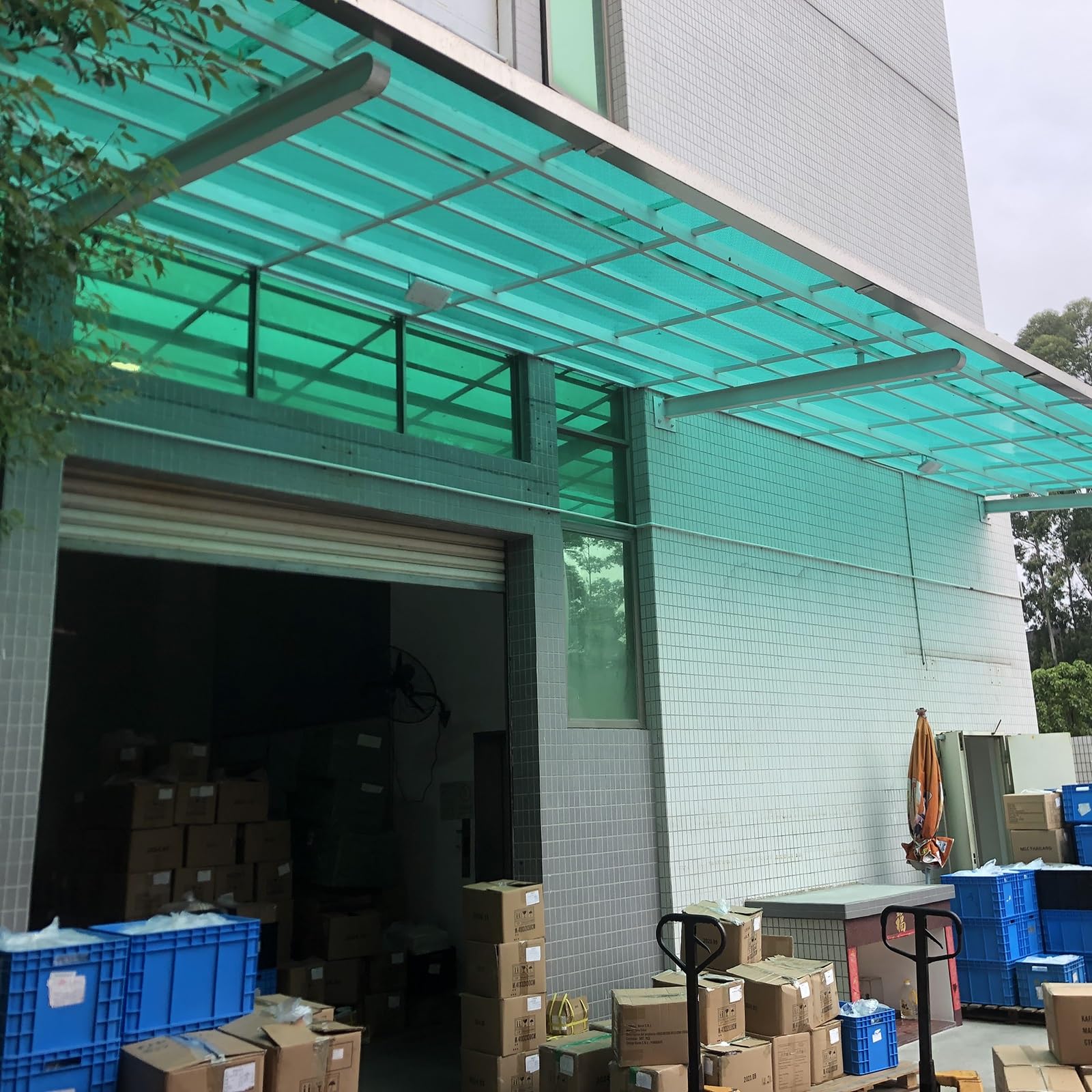 Pannelli di copertura UV Protect C lastre acriliche per serre all'aperto coperture per piante antipioggia 80 x 700 cm (verde)