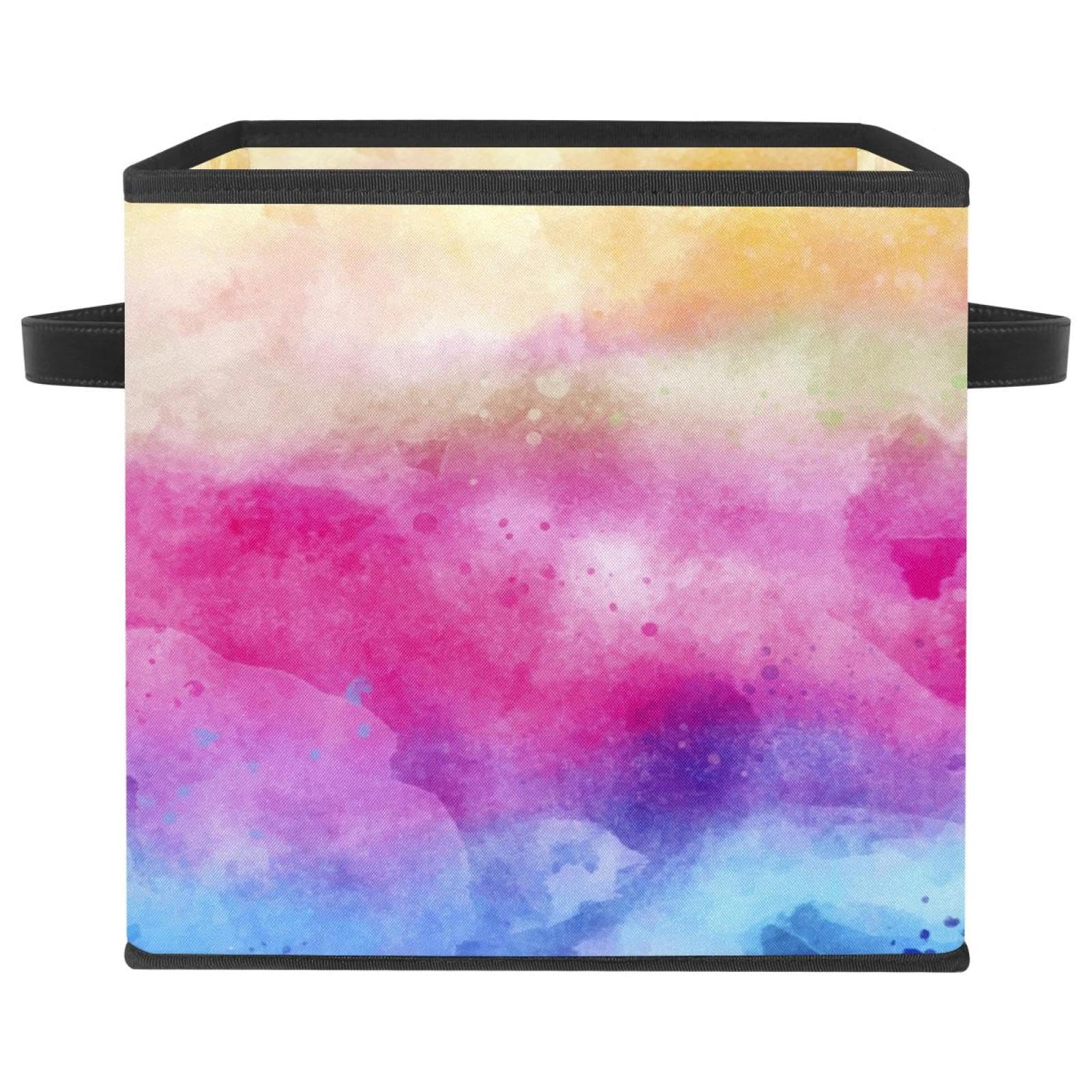 Boîte de rangement cube pliable tie dye bac tissu placard pour jouets vêtements livres