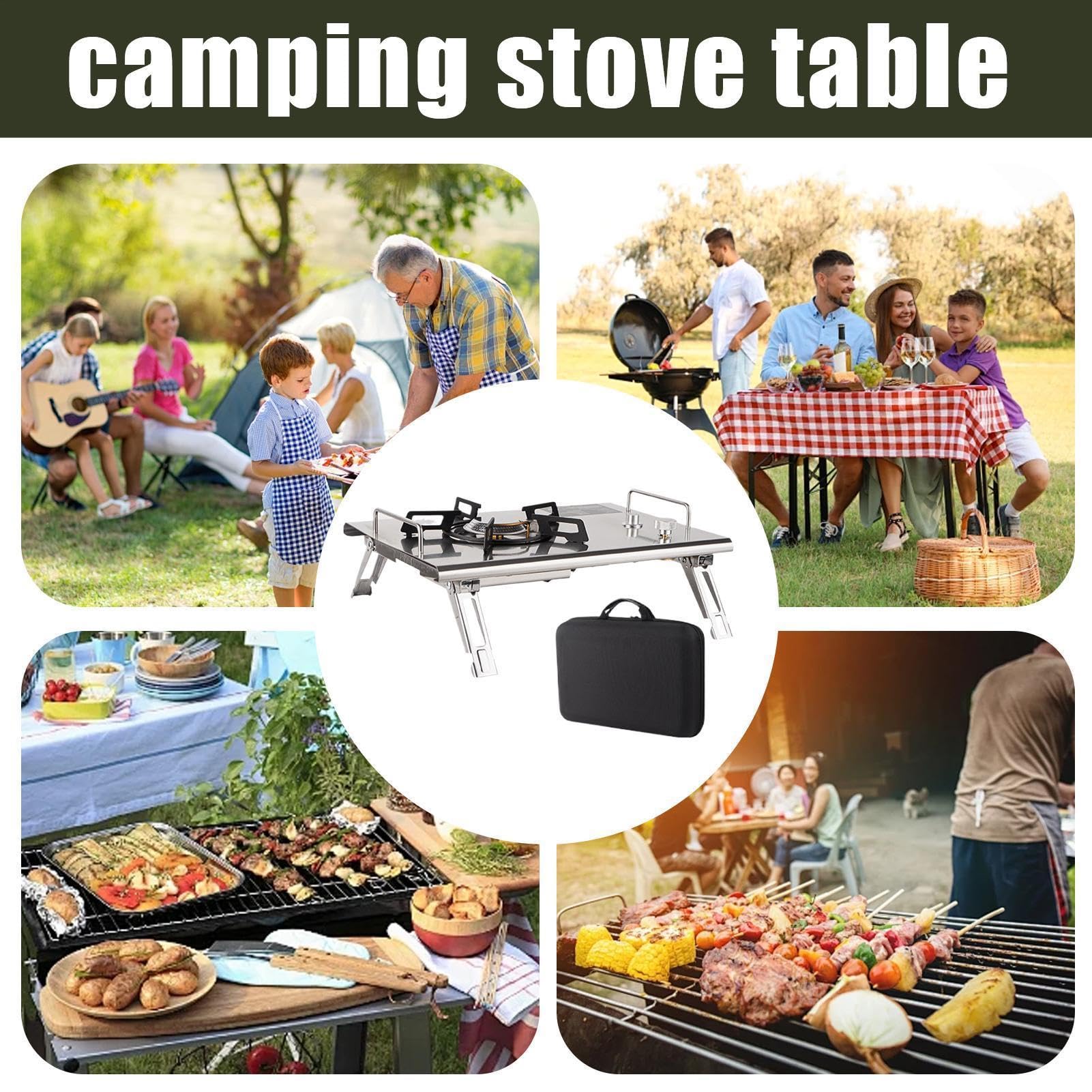 Tragbarer Kocher Outdoor - Klappbarer Campingkocher zum Kochen | Tragbarer Kocher Outdoor klappbarer Campingkocher zum Kochen, Kompaktes Design für Picknick, Wandern und Reisen, Leicht