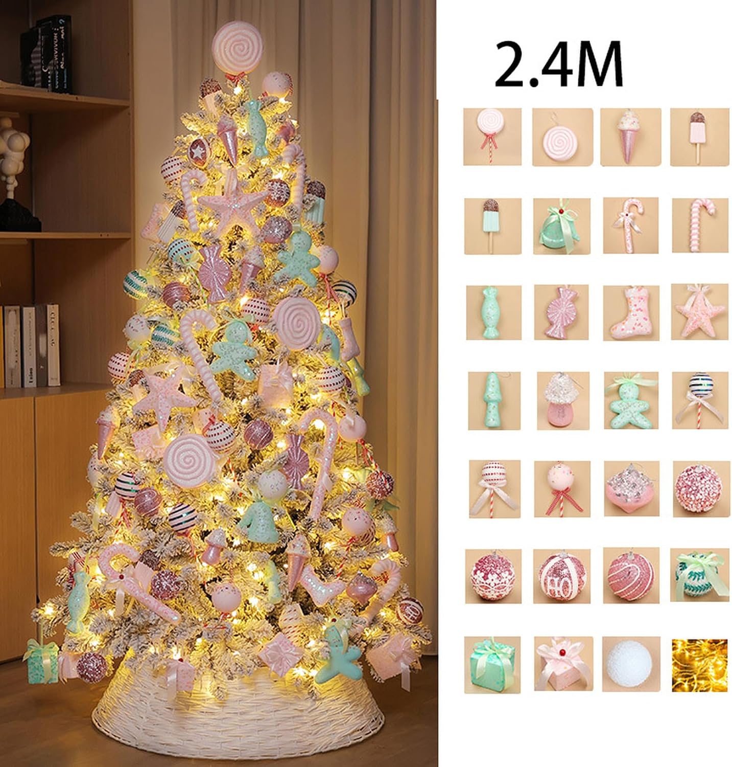 豪華 240cm クリスマスツリー オーナメント付 大型 店舗用 おしゃれ 美品 豪華 240cm クリスマスツリー オーナメント付 大型 店舗用 おしゃれ 美