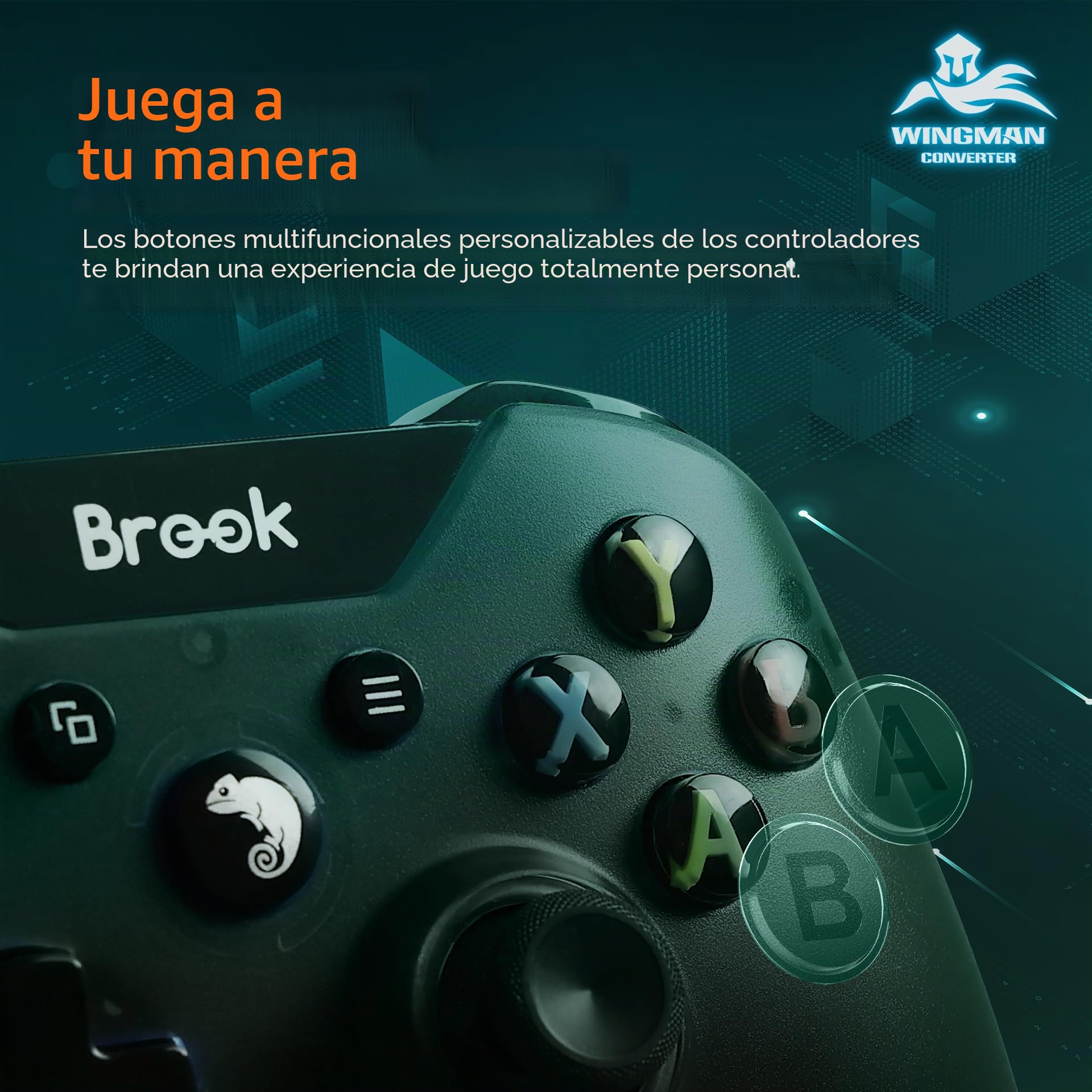 Brook Wingman PS2 Converter – Adaptador inalámbrico con Llavero para mandos Xbox 360 / Xbox Original y PC, también Compatible con PS5 / PS4 / PS3 / Switch Pro → PS2 / PS1 / PS Classic