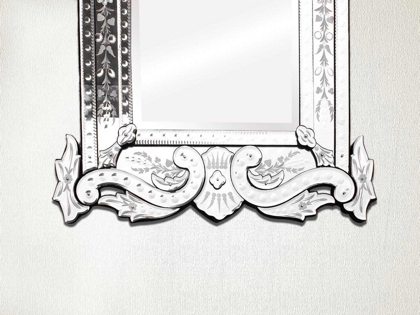 Indian Shelf 1 Piece Vocalforlocal Handmade Multicolor Glass Vintage Venetian Mirror
