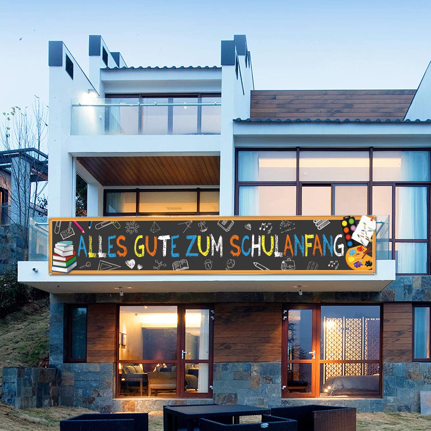 Bannière De 300 X 50 Cm Pour Le Premier Jour D'école, Bienvenue à L'école, Accessoires De Décoration, Bannière Pour Salle De Classe, Bureau, école, Enseignant (blanc