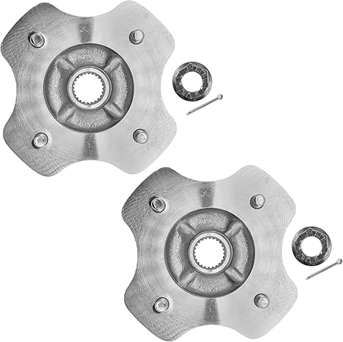 Miniatura 6 de Caltric Buje de rueda de 2 ejes traseros con tuerca compatible con Honda Rancher 420 4X4 TRX420FE TRX420FM TRX420TE TRX420TM TRX420FP 2007-2013