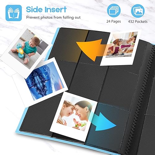 Miniatura 3 de Ablus Mini álbum de fotos de 432 bolsillos para cámara Fujifilm Instax Mini, Polaroid Snap, Z2300, cámaras instantáneas SocialMatic e impresora