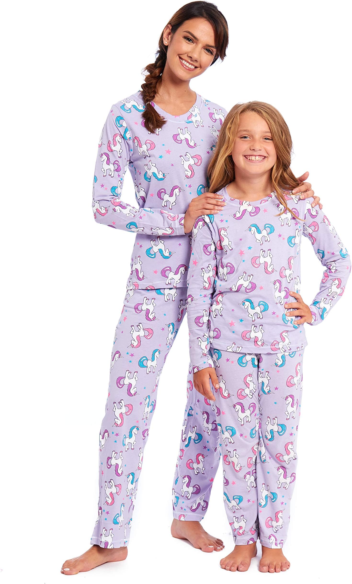 Habigail Ladies Girls Pyjamas PJ's for Women Twosie Pajama Set - Mum & Daughter Matching Pajamas Sets
