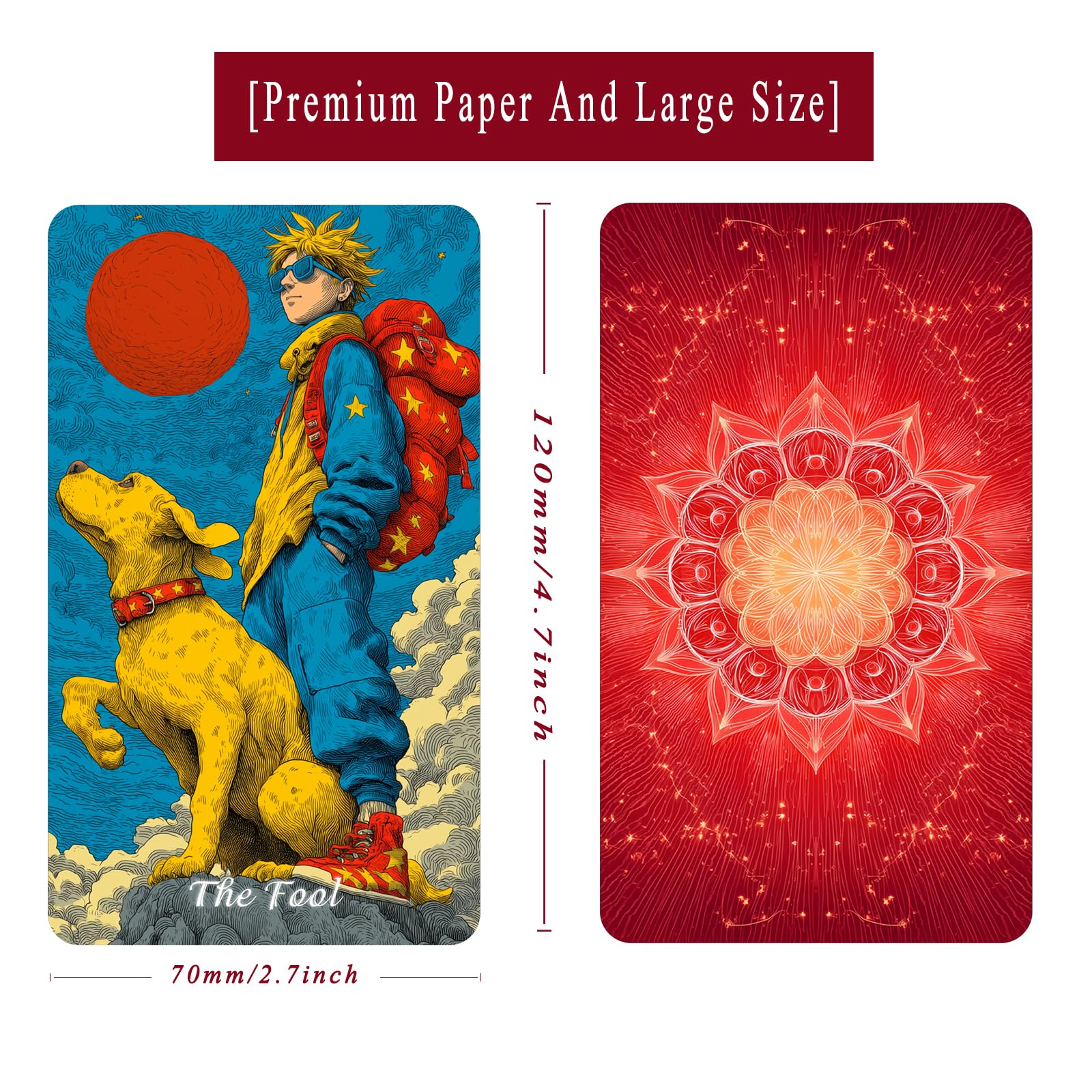 Amazon.com: sishui Tarot Deck Unique, 80 Flame Tarot Cards with
