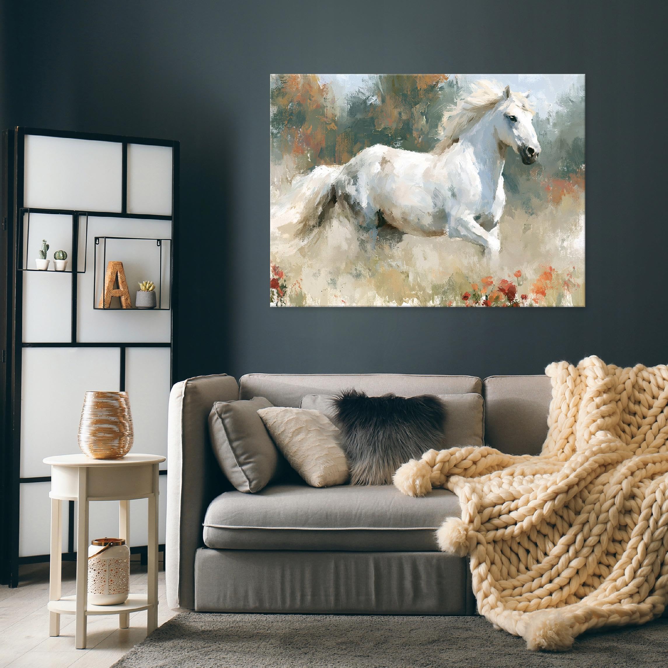 WallArena Cuadro en lienzo Caballo 120x80 cm