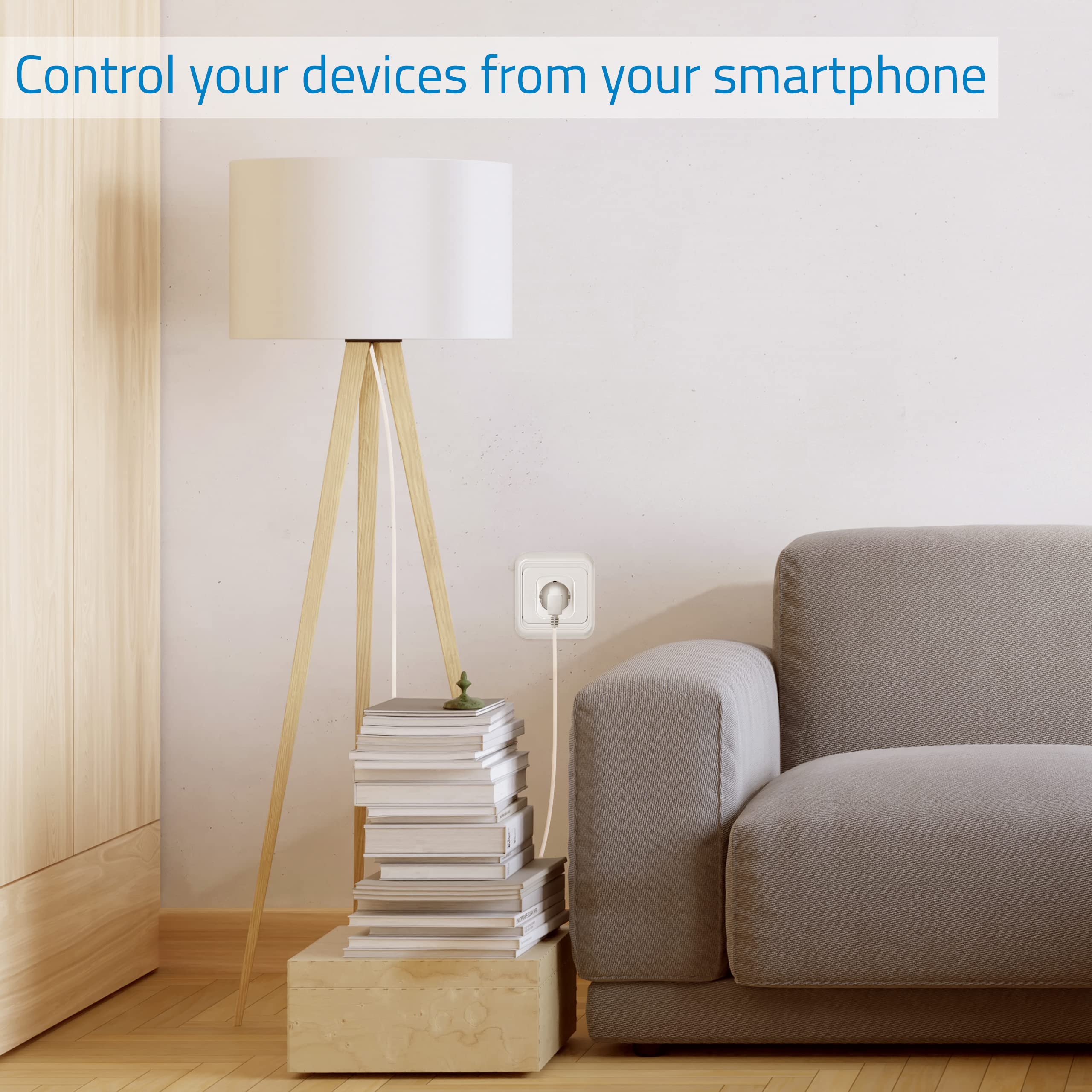 Nivian–Inteligentna wtyczka–Wifi 2.4 Ghz– do 16 A i 3680W – ochrona przeciwprzepięciowa i kontrola zużycia energii–Kompatybilny z Amazon Alexa i Google Home Remote Control z APP Tuya