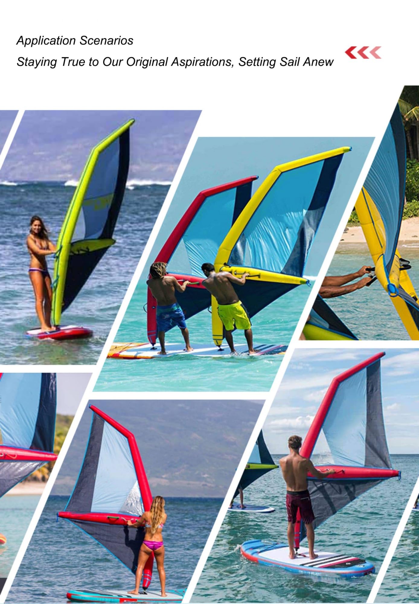 Premium Aufblasbarer Surfflügel Windflügel Handheld Folie Flügel Langlebig Wasserdicht Tragbar für Wing Foiling Kite Surfen SUP Board mit komplettem Zubehör Tragetasche