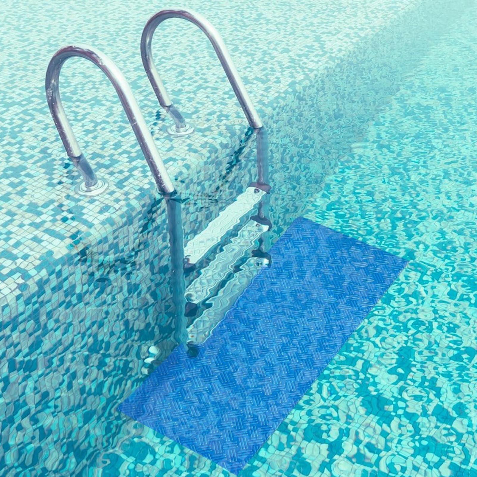 Alfombrilla Antideslizante para Escaleras De Piscina, Alfombrilla Escalera Piscina con Textura Antideslizante Esterilla Protectora para Zona Húmeda Interior Y Exterior, 23x60/23x90cm