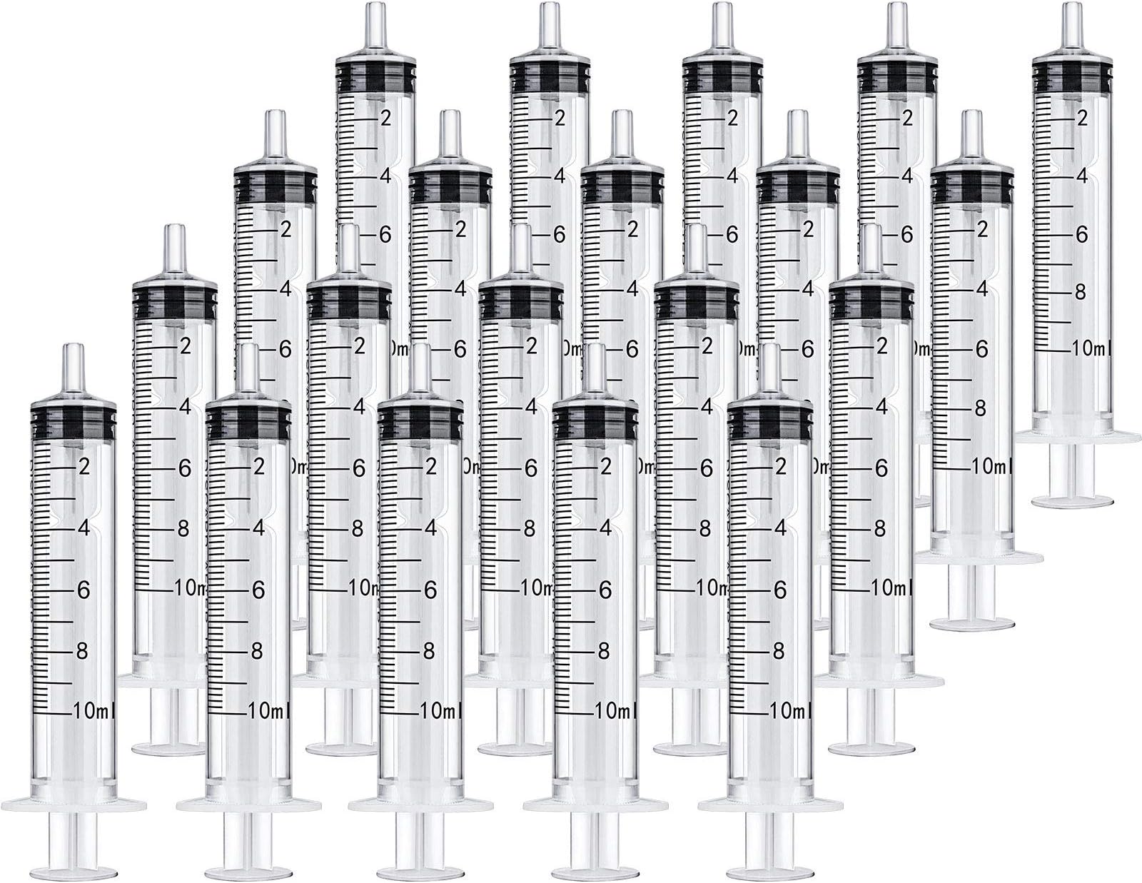 Frienda 20 Packs Plastic Syringe with Measurement, Suitable for Measuring, Watering, Refilling