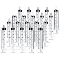 Vista 13 de Paquete de 20 jeringas de plástico con medición, adecuadas para medir, dispensar agua, rellenar (0.17 oz/5 ml)