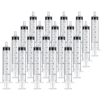 Frienda 20 Packs Syringes Without Needles, 10 ml