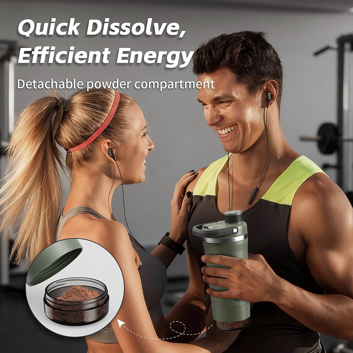 PROCHAIN Insulated Stainless Steel Protein Shaker Bottle, 20oz Metal Mixer — Amazon image 7
