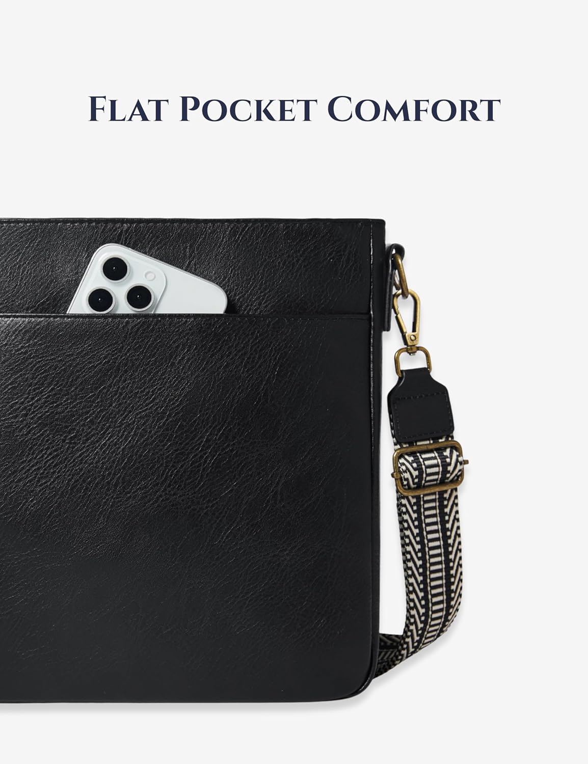 Yarnic Crossbody Bags for Women, Multi Pocket Crossbody Purse Vegan Leather Shoulder Handbags with Guitar Strap - Image 7