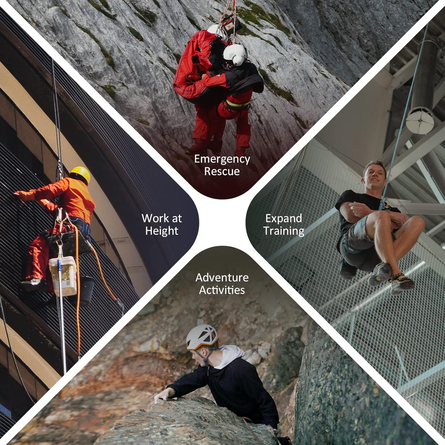 Lixada Zipline Pulley 30KN Trolley Rescue for 1/4 5/16 3/8 1/2 Cable Backyard Zipline, Hauling, Rigging and Commercial Purposes,Holds Upto 6700lbs