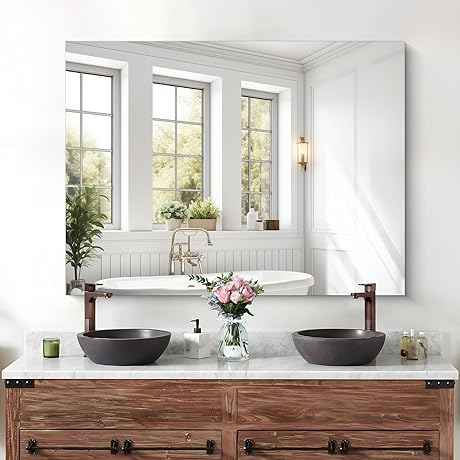 Oversized Frameless Feng Shui Mirror by [Brand Name]