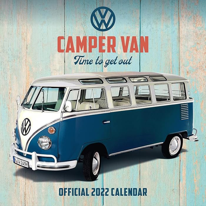 Buy Official VW Camper Vans 2022 Calendar Month To View Square Wall