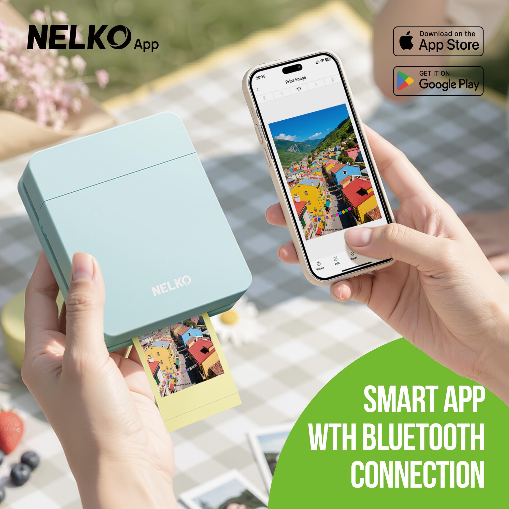Nelko PP01 Stampante Fotografica Portatile Bluetooth per Smartphone