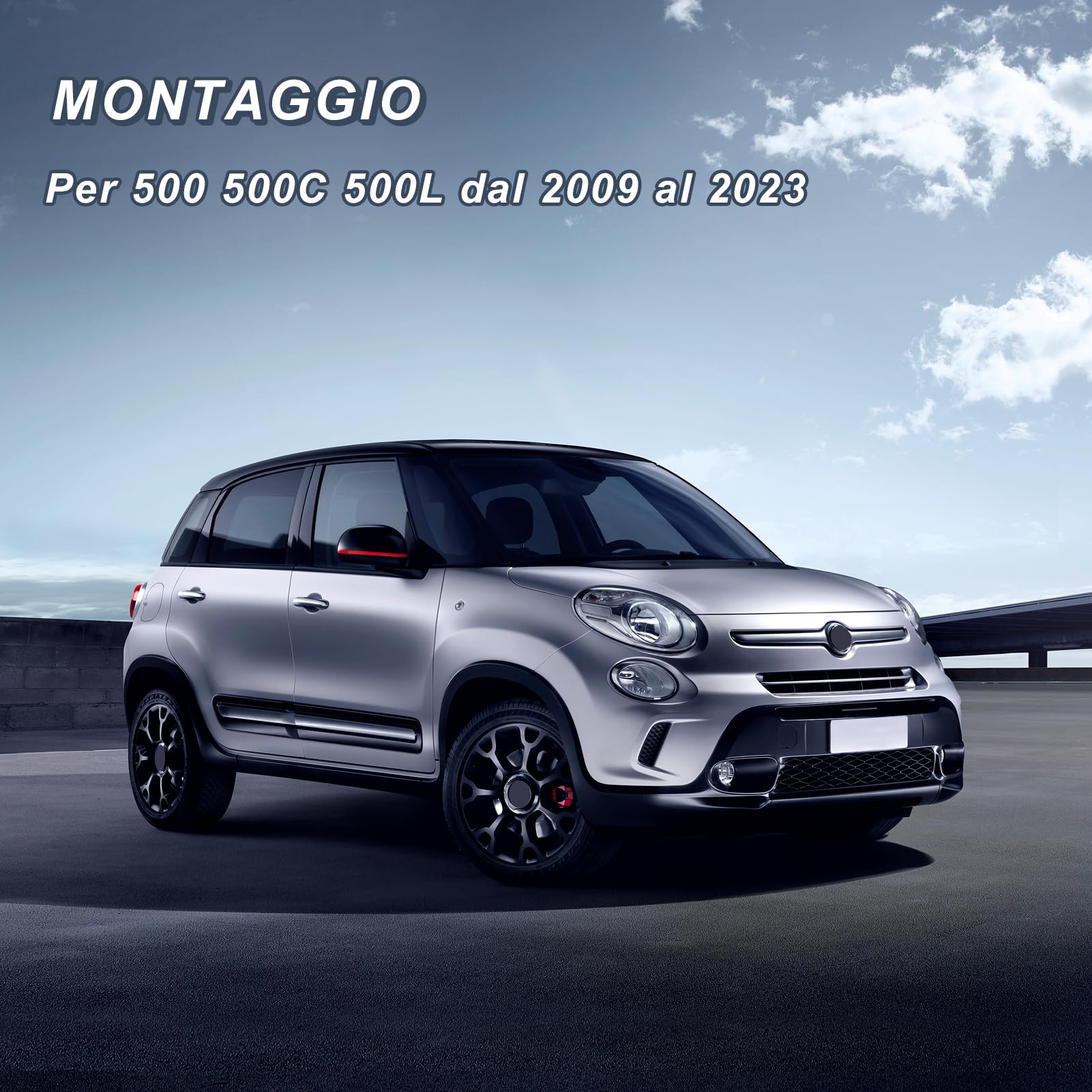 Set Tergicristalli, Sostituzione Spazzole Tergicristallo,Spazzole Tergicristallo Anteriori e Posteriore Set 3,Tergicristalli per 500 500C 500L Dal 2009 Al 2023