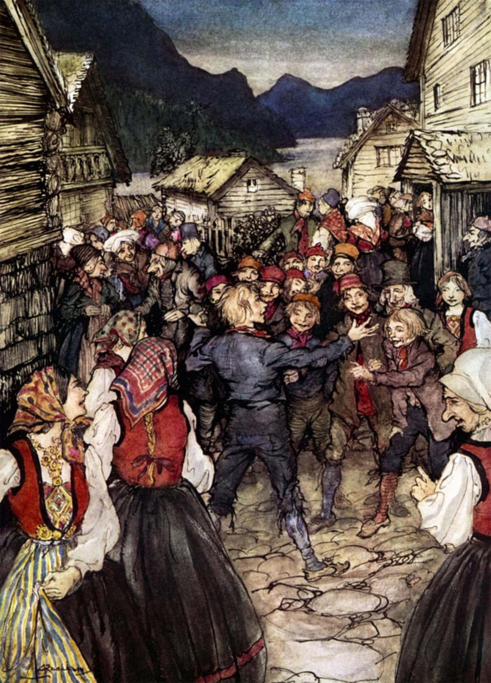 ARTXLXXBN Famous Print Painting Colorful Art Print Ibsen Peer by Arthur Rackham Canvas Art Decorations for Home Decor 60x90cm
