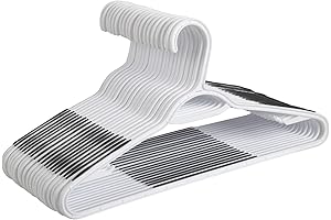 Finnhomy Plastic Hangers with Non-Slip Rubber Grip