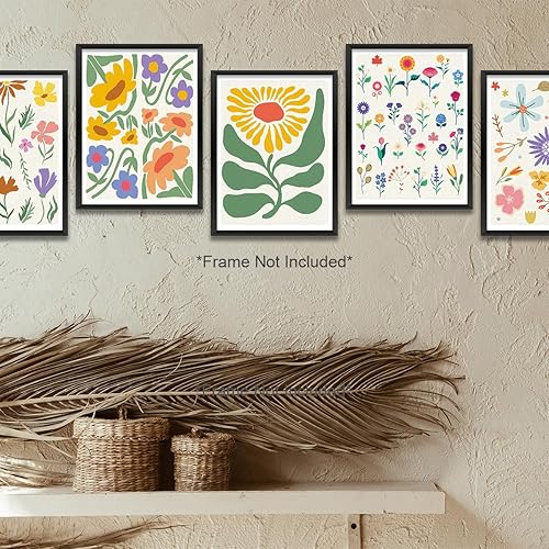 Miniatura 4 de 6 piezas de decoración de terapia de oficina, impresión de flores, impresiones artísticas para el hogar, granja, oficina, baño, cocina, dormitorio,