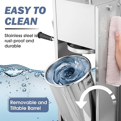 Miniatura 5 de Relleno manual de salchichas, máquina de llenado de salchichas vertical, máquina de llenado de carne de acero inoxidable 304 de grado alimenticio