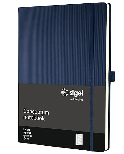 Vista 46 de Sigel Cuaderno forrado de tapa dura con cierre elástico, rojo, tamaño extra grande A4 (SGA4HEL-RD)