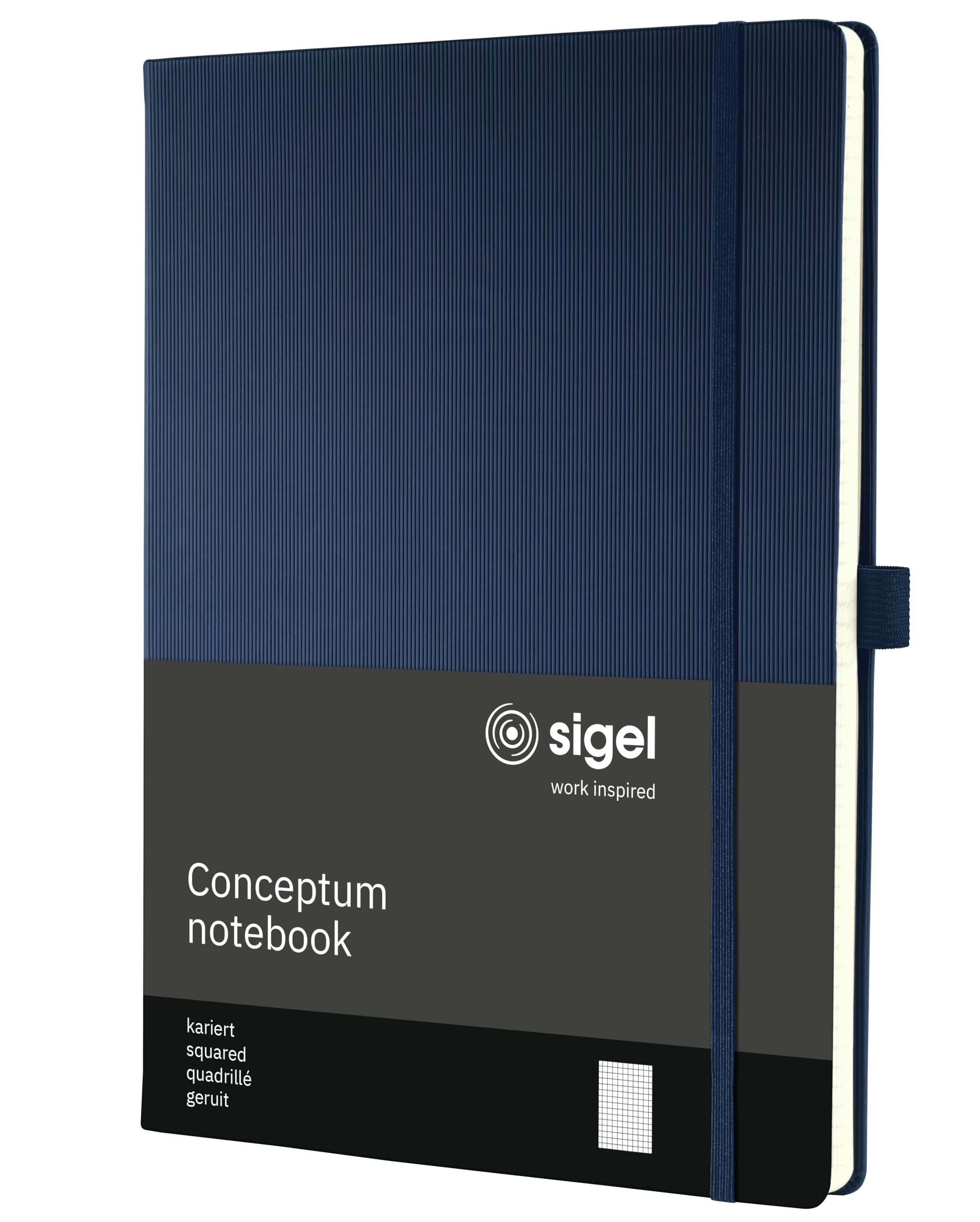 SIGEL CO646 Premium Notebook squaRed, A4, hardcover, Blue - Conceptum