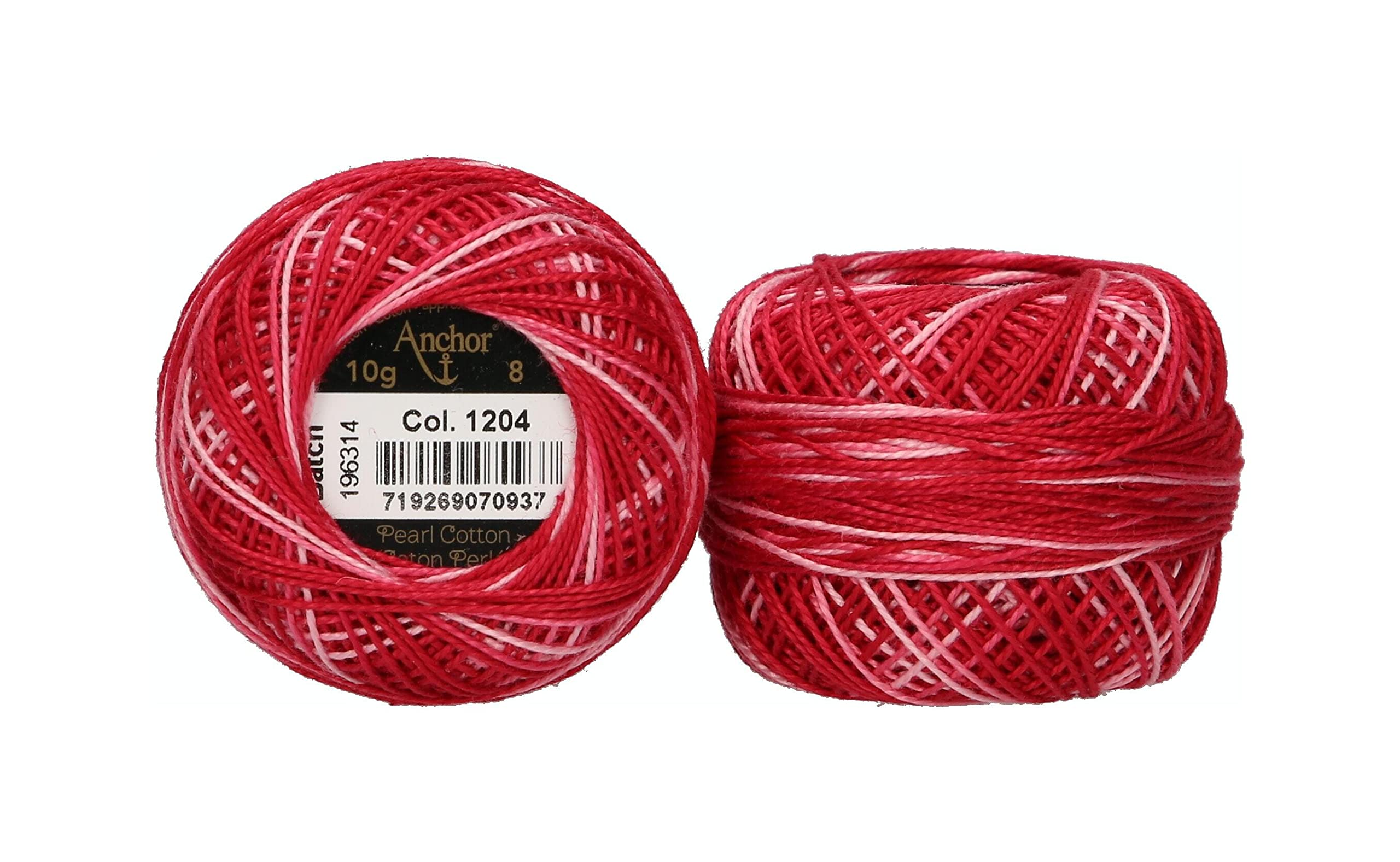 Anchor 4591008-01204 Embroidery Thread, 100% Cotton, 1204, Thickness 8, 82 m, 16 g — image 1
